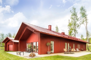 Скандинавский дом красный проект Норвегия
