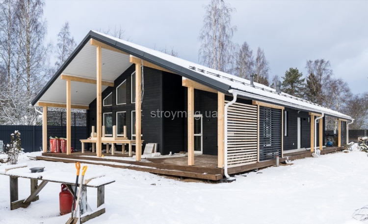 Каркасний будинок у скандинавському стилі 10.5*14.5 м