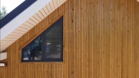 Фасад из деревянных реек (реечный)